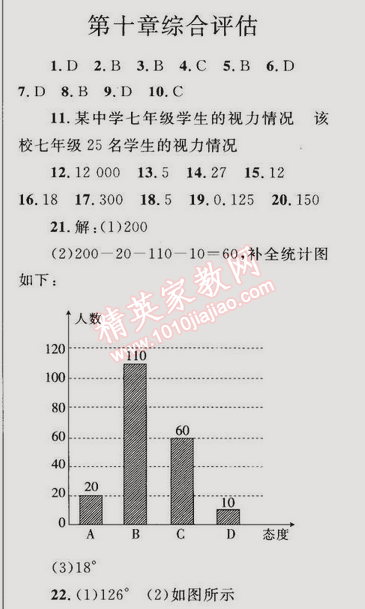 同步輕松練習(xí)七年級(jí)數(shù)學(xué)下冊(cè)人教版 第十章綜合評(píng)估