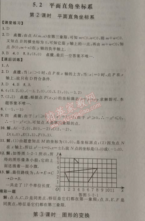 2014年點(diǎn)撥訓(xùn)練八年級(jí)數(shù)學(xué)上冊(cè)蘇科版 2