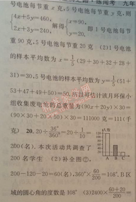 2014年黄冈金牌之路练闯考九年级数学上册湘教版 专题复习