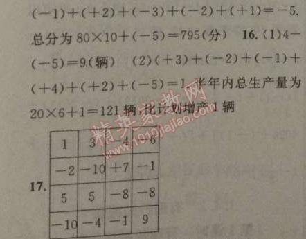 2014年黃岡金牌之路練闖考七年級數(shù)學(xué)上冊湘教版 4