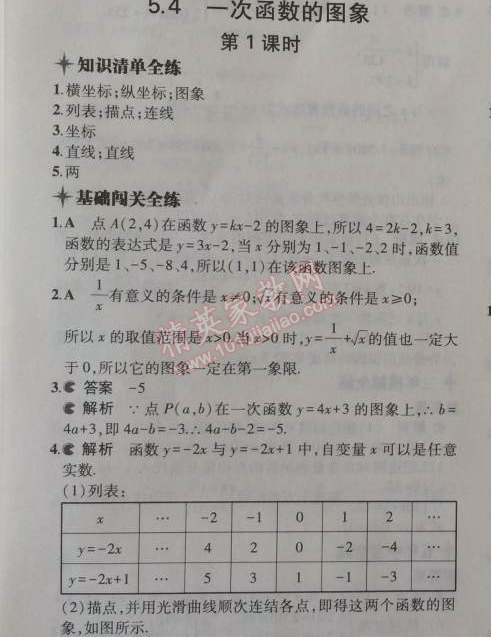 2014年5年中考3年模拟初中数学八年级上册浙教版 4