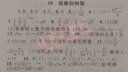 2015年藍(lán)天教育寒假優(yōu)化學(xué)習(xí)九年級數(shù)學(xué)浙教版 15