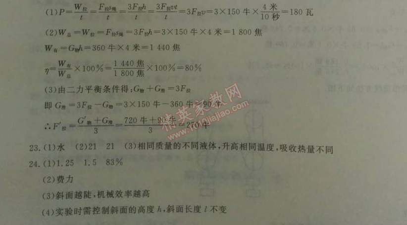 2014年钟书金牌新教材全练八年级物理下册沪教版 期末综合测评D