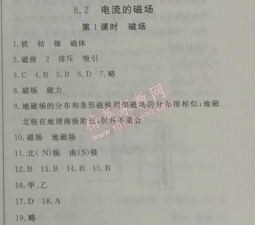 2014年鐘書金牌新教材全練九年級(jí)物理下冊(cè)滬教版 第2節(jié)