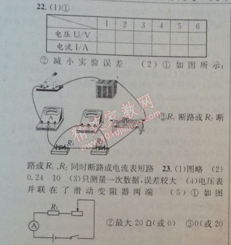 2014年黃岡金牌之路練闖考九年級(jí)物理上冊教科版 第五章綜合能力測試