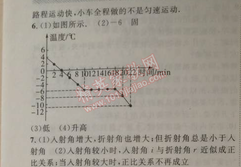 2015年寒假總動(dòng)員八年級(jí)物理人教版 提優(yōu)集訓(xùn)二