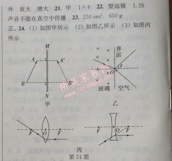 2014年通城學(xué)典課時(shí)作業(yè)本八年級物理上冊人教版 期末自測卷