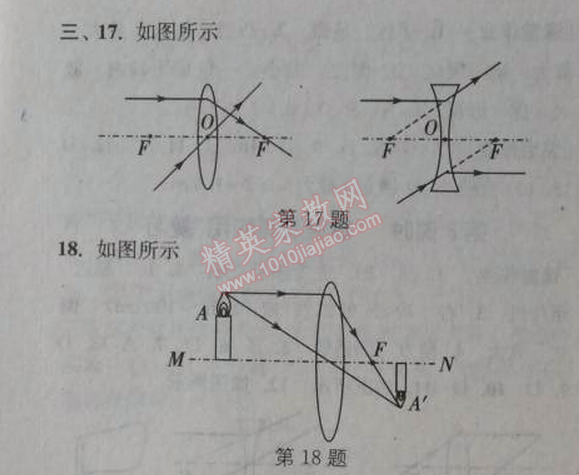 2014年通城學(xué)典課時作業(yè)本八年級物理上冊人教版 第五章單元自測卷