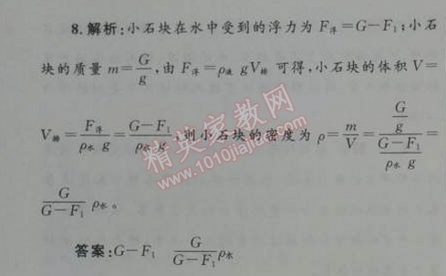 2014年初中同步測(cè)控優(yōu)化設(shè)計(jì)八年級(jí)物理下冊(cè)人教版 第2節(jié)