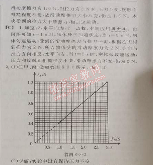 2014年綜合應(yīng)用創(chuàng)新題典中點八年級物理下冊人教版 第3節(jié)