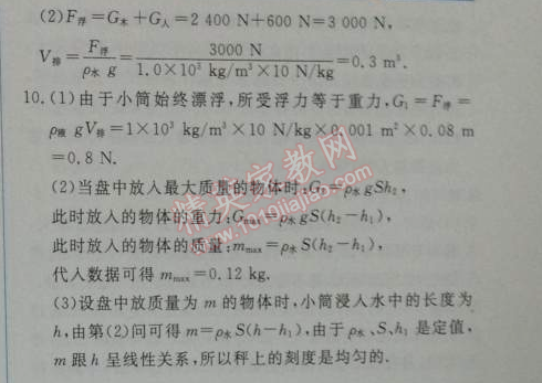 2014年輕巧奪冠八年級(jí)物理下冊(cè)人教版金版 第十章知識(shí)總結(jié)