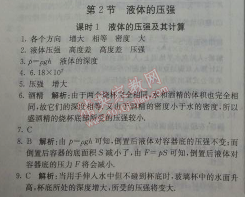 2014年1加1輕巧奪冠優(yōu)化訓(xùn)練八年級物理下冊人教版銀版 第2節(jié)