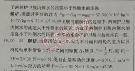 2014年1加1轻巧夺冠优化训练八年级物理下册人教版银版 第2学期期末测试