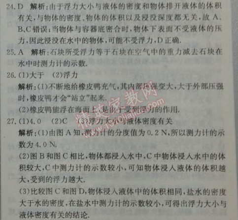 2014年1加1轻巧夺冠优化训练八年级物理下册人教版银版 第1节