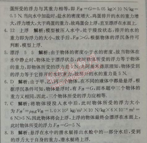 2014年1加1轻巧夺冠优化训练八年级物理下册人教版银版 第3节