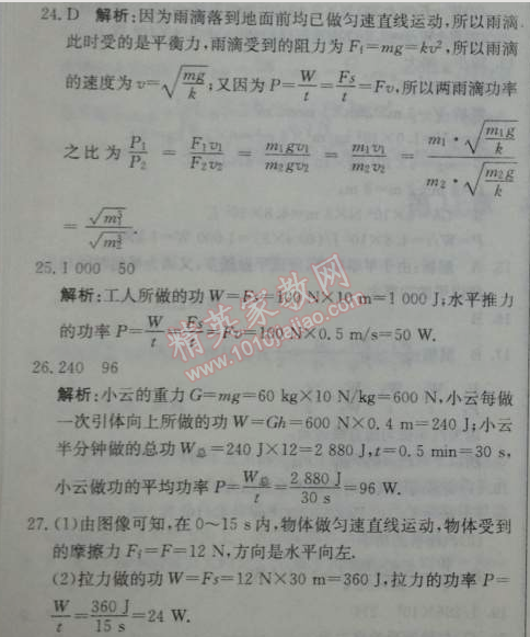 2014年1加1轻巧夺冠优化训练八年级物理下册人教版银版 第2节