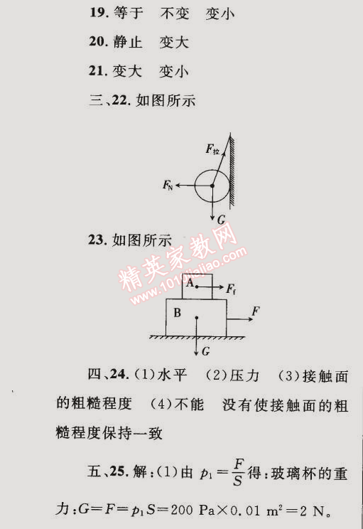 2015年同步輕松練習八年級物理下冊人教版 期中綜合評估