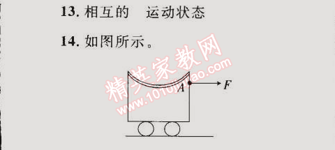 2015年同步轻松练习八年级物理下册人教版 第七章