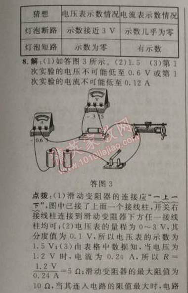 2014年綜合應用創(chuàng)新題典中點九年級物理上冊人教版 期末復習專項卷