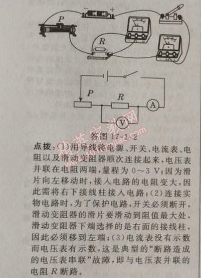 2014年綜合應(yīng)用創(chuàng)新題典中點(diǎn)九年級(jí)物理上冊(cè)人教版 十七章1