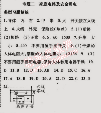 2015年金榜行動九年級物理下冊人教版 專題二