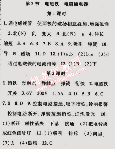 2015年金榜行動九年級物理下冊人教版 第3節(jié)