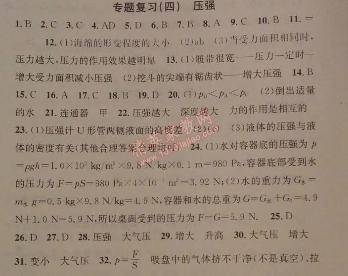 2014年名校課堂助教型教輔九年級物理下冊人教版 4