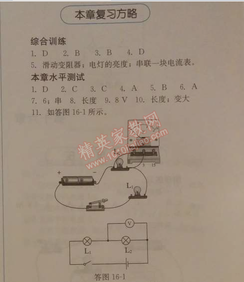 2014年人教金學典同步解析與測評九年級物理全一冊人教版 本章復習方略