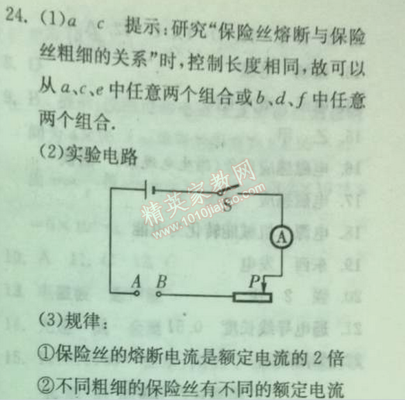 2014年實(shí)驗(yàn)班提優(yōu)訓(xùn)練九年級(jí)物理下冊(cè)人教版 第二十二章綜合測(cè)評(píng)