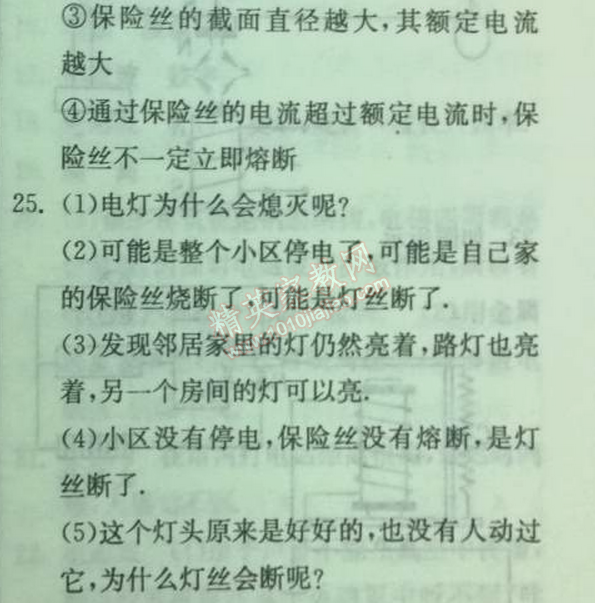 2014年實(shí)驗(yàn)班提優(yōu)訓(xùn)練九年級(jí)物理下冊(cè)人教版 第二十二章綜合測(cè)評(píng)