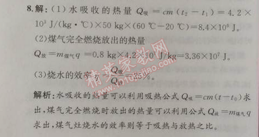 2014年同步导学案课时练九年级物理上册人教版 3