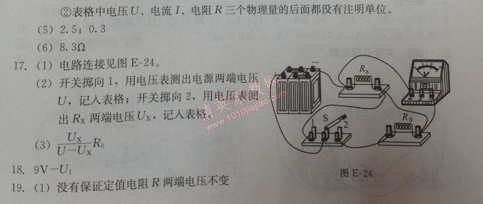 2014年學(xué)習(xí)探究診斷九年級(jí)物理下冊(cè)人教版 第三單元