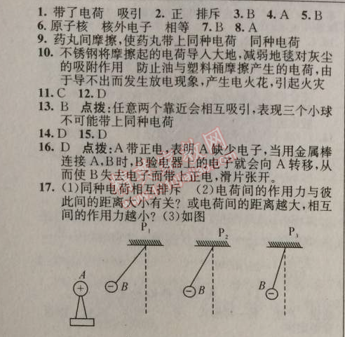 2014年原創(chuàng)新課堂九年級物理上冊人教版 十五章1