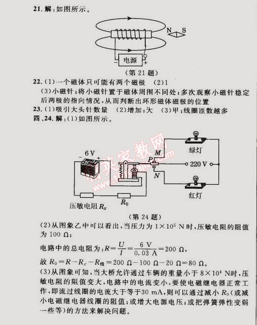 2015年綜合應(yīng)用創(chuàng)新題典中點(diǎn)九年級(jí)物理下冊(cè)人教版 第二十章達(dá)標(biāo)檢測(cè)卷