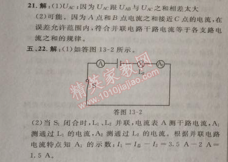 2014年綜合應(yīng)用創(chuàng)新題典中點(diǎn)九年級(jí)物理上冊(cè)滬粵版 第十三章達(dá)標(biāo)測(cè)試卷