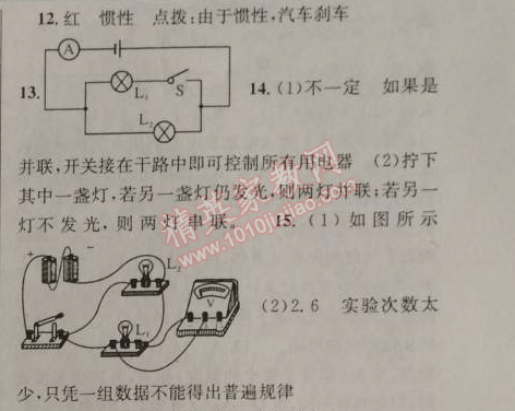 2014年原創(chuàng)新課堂九年級物理上冊粵滬版 快樂感受中考