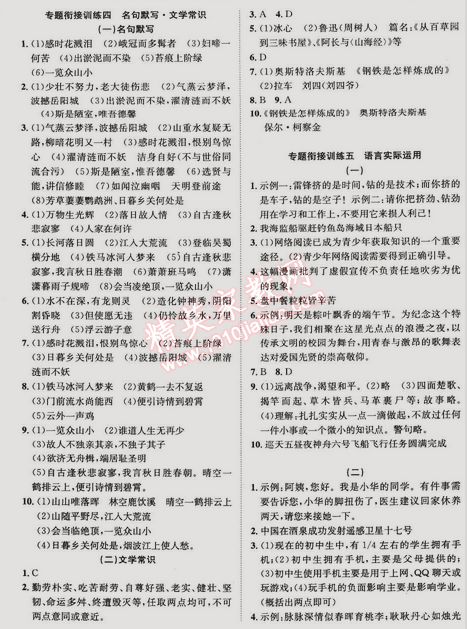 2015年快乐假期衔接优化训练八年级语文 0