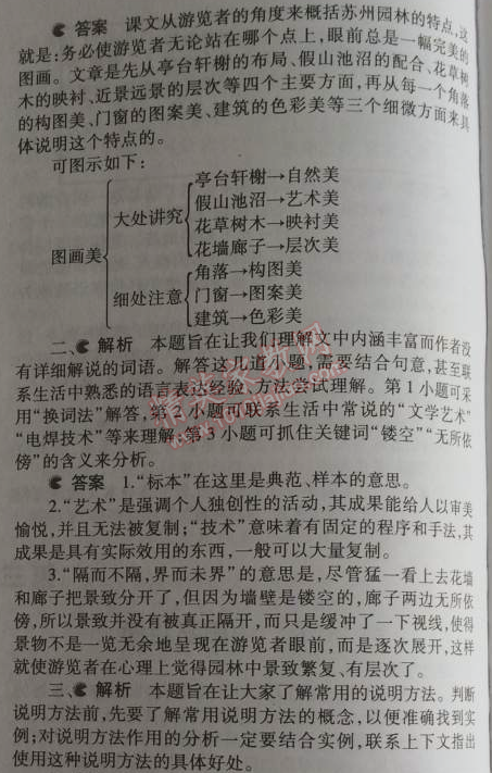 課本人教版八年級(jí)語(yǔ)文上冊(cè) 13、蘇州園林（葉圣陶）