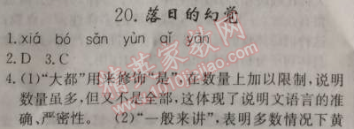 2014年原創(chuàng)新課堂八年級(jí)語(yǔ)文上冊(cè)人教版 20、落日的幻覺(jué)