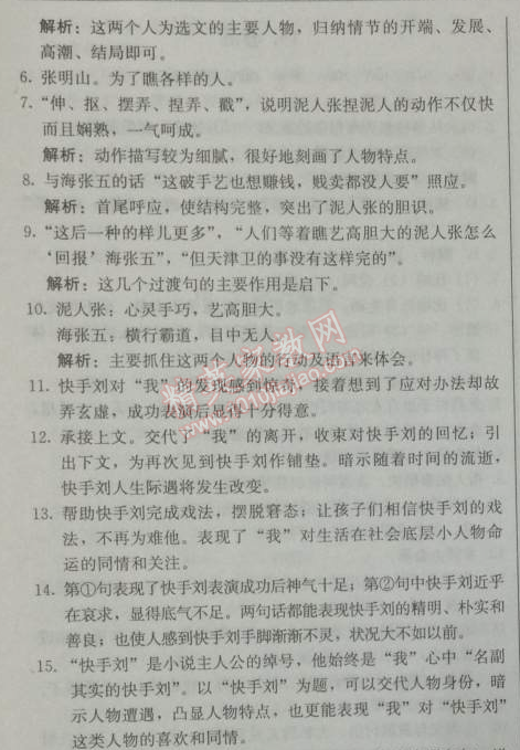 2014年1加1輕巧奪冠優(yōu)化訓(xùn)練八年級(jí)語(yǔ)文下冊(cè)人教版銀版 20、俗世奇人（馮驥才）