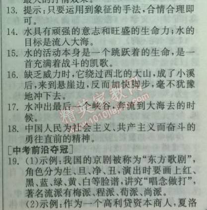 2014年實(shí)驗(yàn)班提優(yōu)訓(xùn)練八年級(jí)語(yǔ)文下冊(cè)人教版 7、雷電頌（郭沫若）