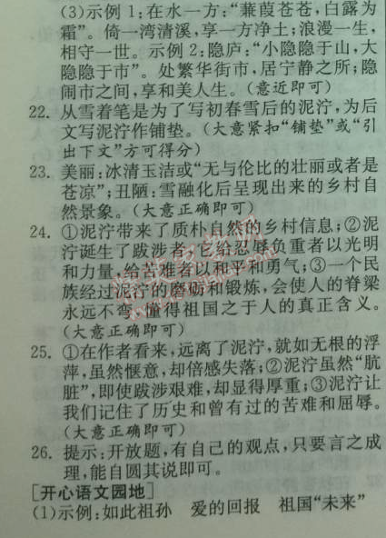 2014年實(shí)驗(yàn)班提優(yōu)訓(xùn)練八年級(jí)語文下冊人教版 6、雪（魯迅）