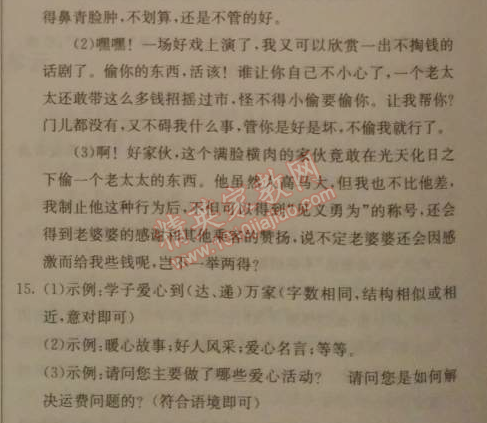 2014年1加1轻巧夺冠优化训练九年级语文上册人教版银版 8、致女儿的信（苏霍姆林斯基）