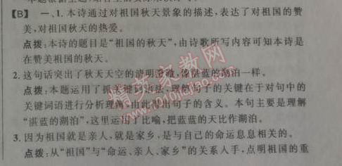 2014年綜合應用創(chuàng)新題典中點九年級語文下冊人教版 2、我用殘損的手掌（戴望舒）