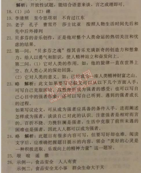 2014年1加1轻巧夺冠优化训练七年级语文下册人教版银版 13　音乐巨人贝多芬 （何为）