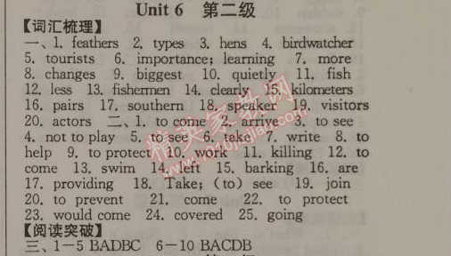 2015年期末寒假提优计划八年级英语国标译林版 第二级