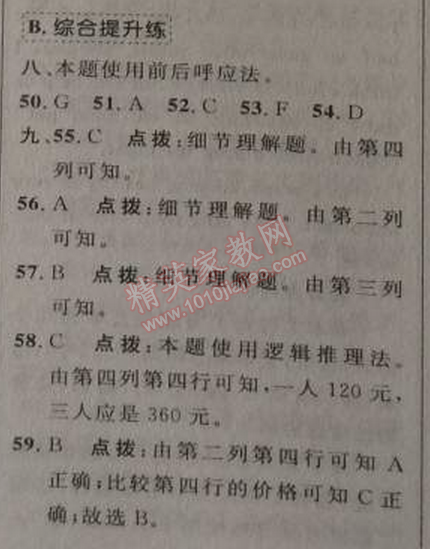 2014年綜合應(yīng)用創(chuàng)新題典中點(diǎn)八年級(jí)英語(yǔ)上冊(cè)人教版 1單元