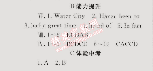 2015年同步輕松練習(xí)八年級英語下冊人教版 第二課時