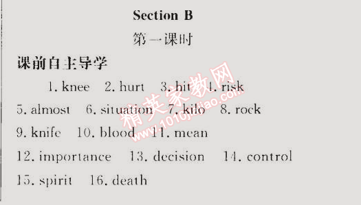 2015年同步轻松练习八年级英语下册人教版 B部分1