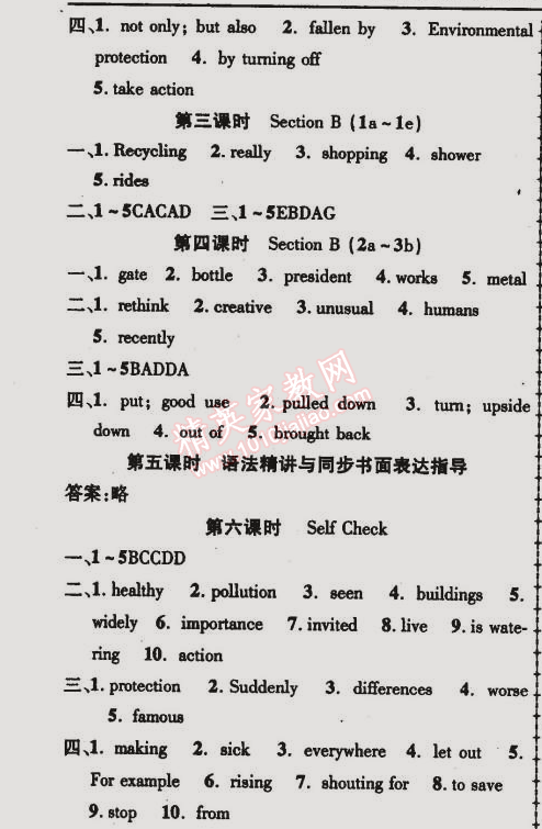 2015年金榜行动九年级英语下册人教版 第13单元